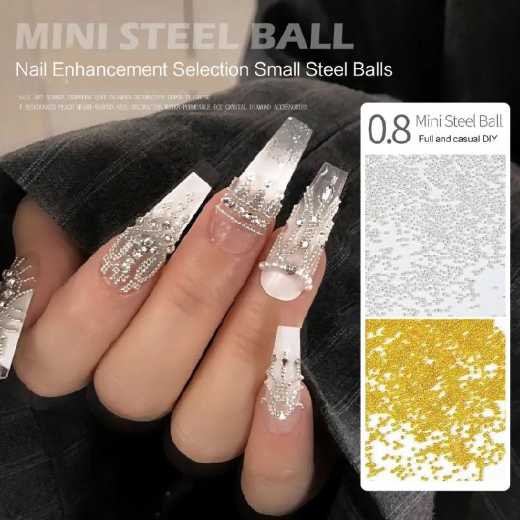 Nails Caviar Beads Metal Nail Beads Micro Pixie-Beads for DIY Nail Art Charms