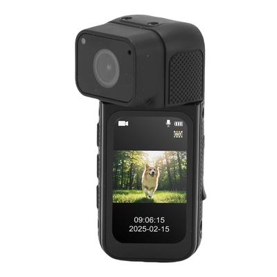 2.7K Action Camera Wrable Sports Camera POV Thumb Video Camcorder with 180 Degree Rotating Lens Magnetic Pendant for Work Travel Pet Walking
