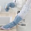 Fleece-Lined Waterproof Rubber Gloves for Dishwashing and Laundry