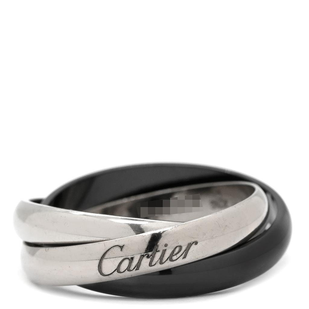 Cartier Trinity Trinity Classic CeramicRing ring K18WG/ceramic #19(JP Size) Array