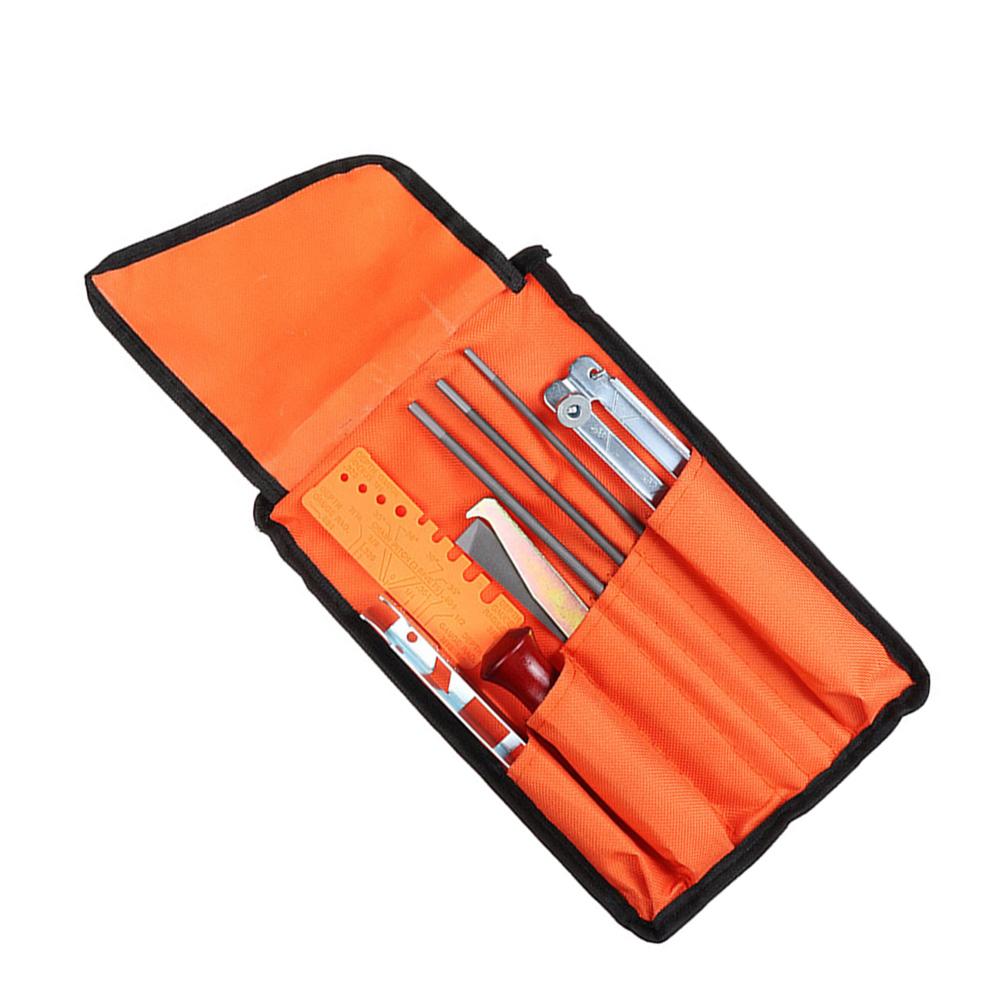 Chainsaw Chain Sharpening Set Professional Chainsaw Sharpener Set with Bag Round/Flat File Sharpener Tools for Woodworking China Mainland