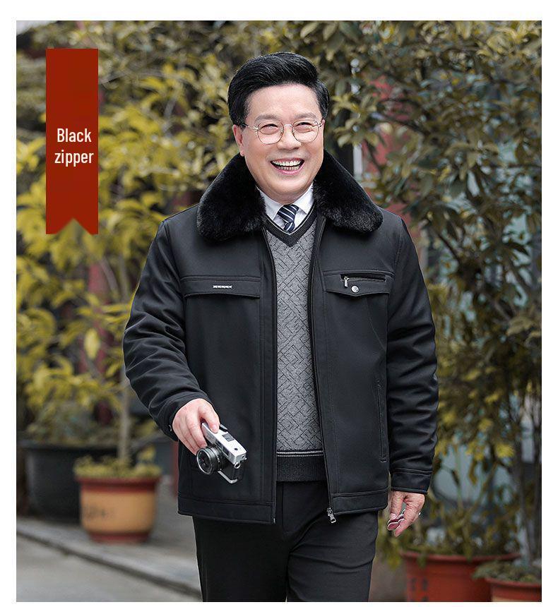 Men's Fleece-Lined Warm Cotton Coat: Thickened, Short Style for Autumn/Winter