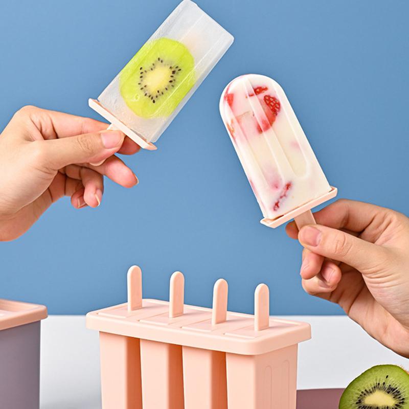 Popsicle/Sorbet Mold Food Grade Household Popsicle Making Frozen Ice Box Abrasive Tools With Lid Homemade Ice Cream Artifact