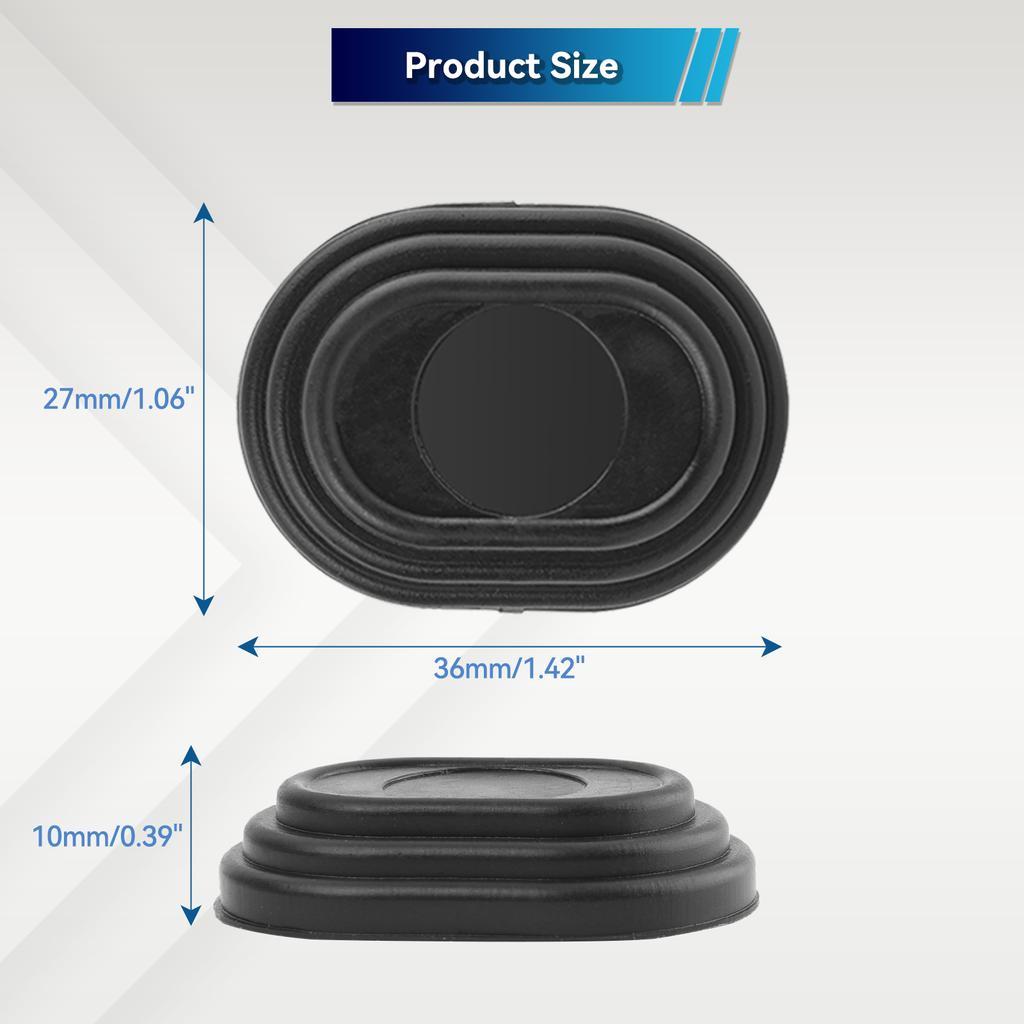 16 bucăți ușă mașinii tampon anti-șoc din silicon Garnitură de absorbție a șocurilor izolație fonică a portbagajului autocolante de etanșare antișoc pentru îngroșare