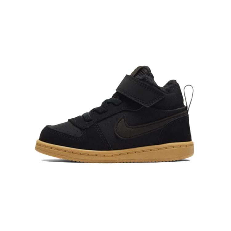 

Nike Mid Slip Resistant, Abrasion Resistant, Thermal Mid top Toddler Shoes Black Fleece Lined Infant And Toddler AV3159-002 22