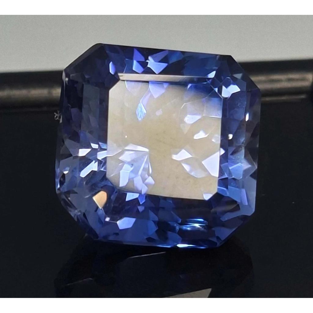 Asscher Natural Sapphire Blue 9-11 Ct Fabulous Certified Loose Gemstone