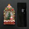 Christmas Tree Fridge Magnets Metal Santa Claus Refrigerator Sticker Creative Relief Quicksand Magnetic Stickers Decoration