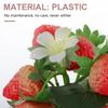 Plastic Artificial Strawberry Berry Branch DIY Simulation Plant Fruit  Desk