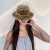 Vacation Outdoor Fisherman Hat for Woman Bucket Hat Distressed Frayed Edge Hat