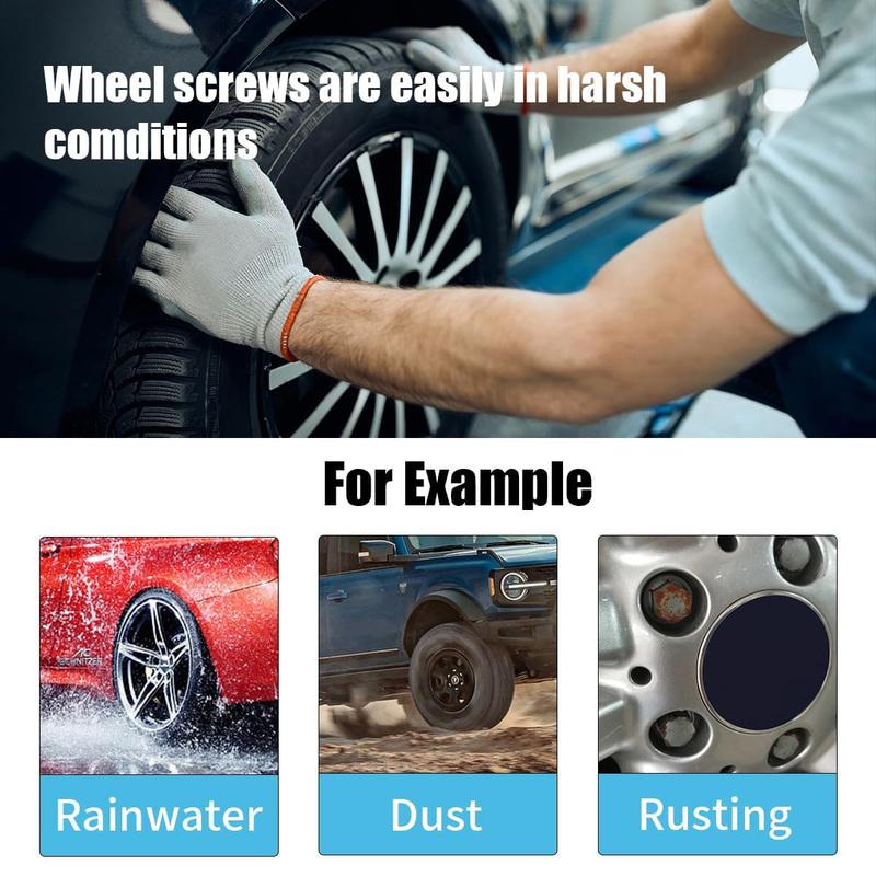 24pcs 17mm Black Wheel Nut Cover Lock Bolt Cover Abs Plastic Strip Disassembly Tool Dust Cover Suitable For Volkswagen Models