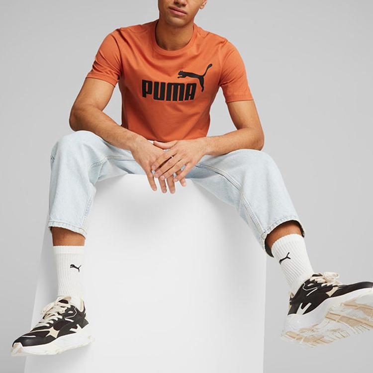 Puma Casual Loose Sports Half Sleeve T-Shirt Men Tops Orange 847715-94