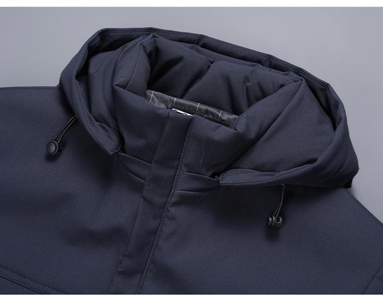 Men's Mink Velvet Parka: Winter Hooded Jacket for Middle-Aged & Elderly, Warm & Thickened with Plus Velvet