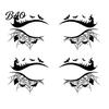 Ghostly Eye Decorations 2 Pairs Halloween Tattoo Stickers, Waterproof Temporary Face Decals with Creative Festival Party Supplies Pumpkin Bat