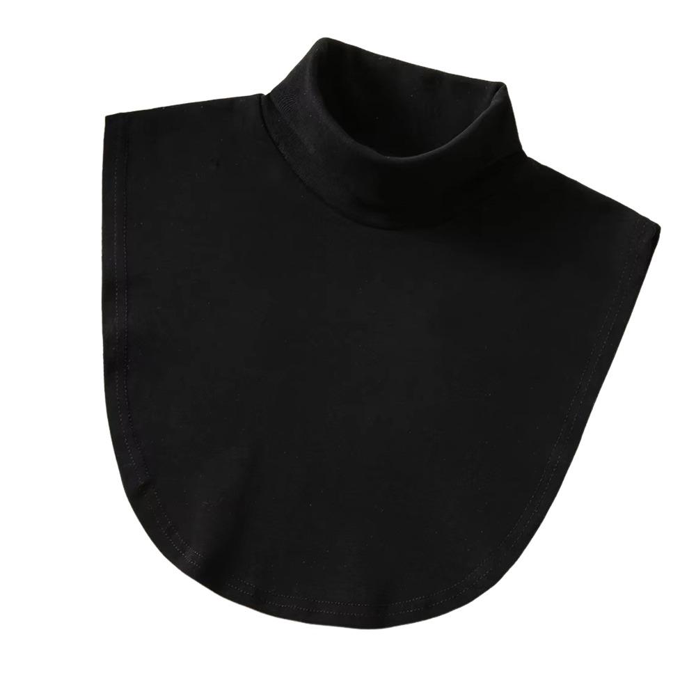 Elastic Fake Collar High Neck Knitted High Neck Collar Versatile Turtleneck Collar Black