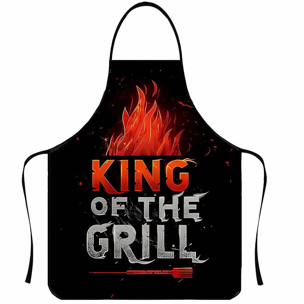 Nosleeve Waterproof Apron For Kitchen And Grilling With Colorful Abstract Design