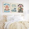 Retro Quote Print Flower Trendy Wall Art Poster Cartoon Kids Room Home Canvas Painting Modern Bear Sunflower Wall Decor Pictures