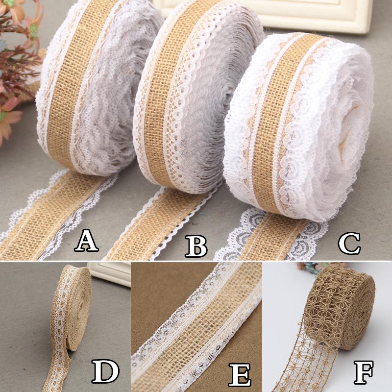 3 Rouleaux De Ruban Toile De Jute Naturel - 10m X 2cm Chacun - Décoration Mariage, Noël, Emballage Cadeau, Bricolage Ruban Biodégradable Artisanat