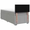 Box Spring Bed with Mattress Light Gray 80 x 200 cm Fabric