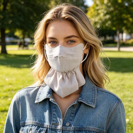 Gesichtsschutz Hochdichtes Anti-UV-Gewebe Sonnenschutz Gesichtsschutz 3D Maßgeschneiderte Passform Verstellbare Riemen Sommer Outdoor Gesicht