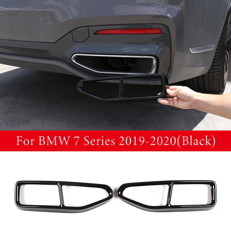 

For BMW 7 Series G11 G12 2016-2020 Stainless Steel Tail Throat Pipe Modified Cover Trim Car Exhaust Tail Pipes Decoration Frame
