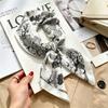 New silk satin 71 * 71 versatile foreign style simulation silk high-end temperament silk scarf middle-aged and elderly decorative scarf neck protectio
