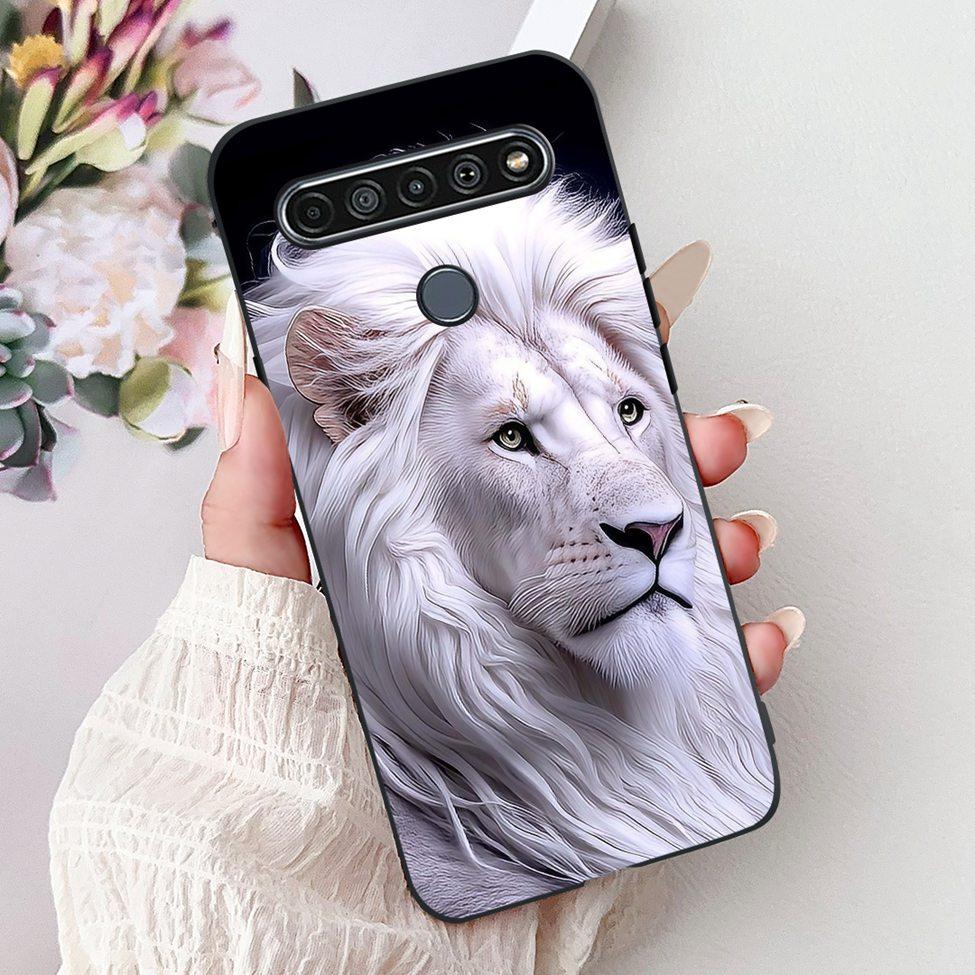 2020 For LG K41S LM-K410 Cover For LG K51S Case LM-K510 Luxury Butterfly Love Cute Cat Cool Handsome Lion Painted Black Silicone