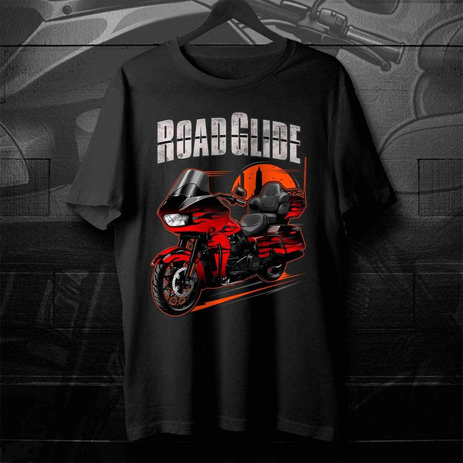 Black men s and women s T-shirt Harley-Davidson Road Glide CVO XL