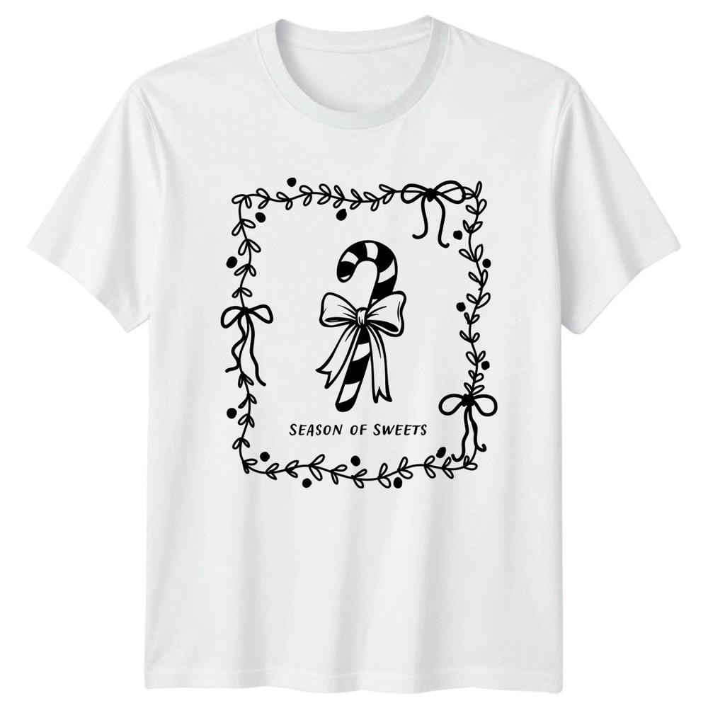 Candy Cane Season Of Sweets Christmas Holidays Unisexs TShirt Unisexs Tee Graphic S