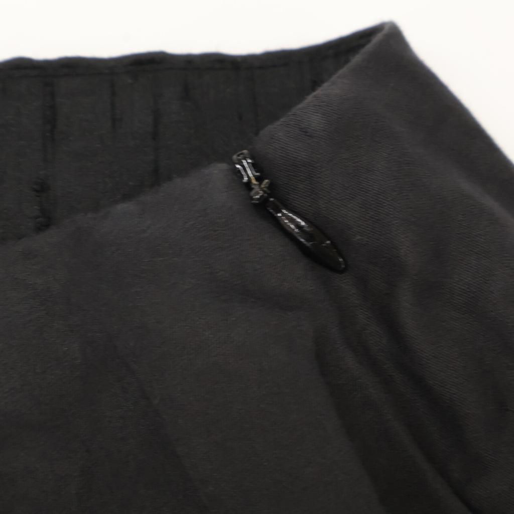 DRIES VAN NOTEN Black waist ribbon belt cotton and linen pleated skirt skirt 34 blackUsed