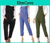 Salopetă Elegantă de Bumbac cu Nasturi pentru Femei Pantaloni Conici Trendy Casual În Mai Multe Culori