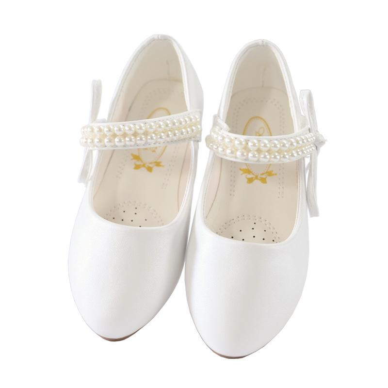 Dziewczęca Moda Miękka podeszwa Mała dziewczynka Księżniczka Buty Białe buty do tańca Pojedyncze buty dziecięce