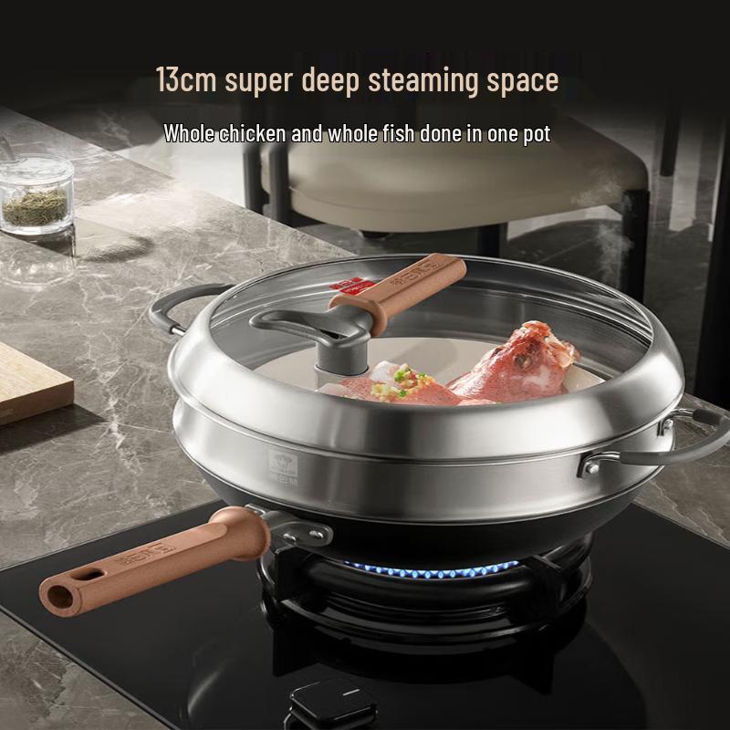 Kobach Nitrided Iron Wok with Titanium Finish