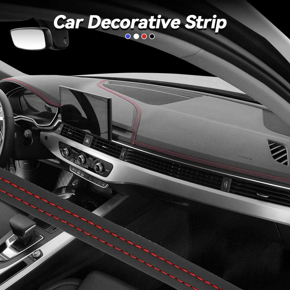 Universal Car Mouldings Trim Pu Leather DIY Braid Decorative Line Strip For Door Dashboard Sticker Car Interior Accessories