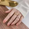 A Few Rings Women's Handmade Design Geometric Cutting Surface Rhombus Small Square Open Index Finger Ring