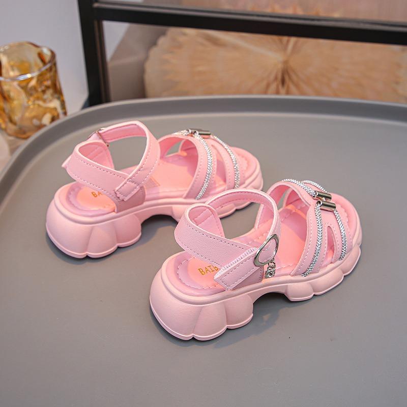 Cool Girl Sandals | Hook & Loop Open-Toe Casual Sport Sandals Fashionable Soft Kids Shoes Elegant Children's Shoes