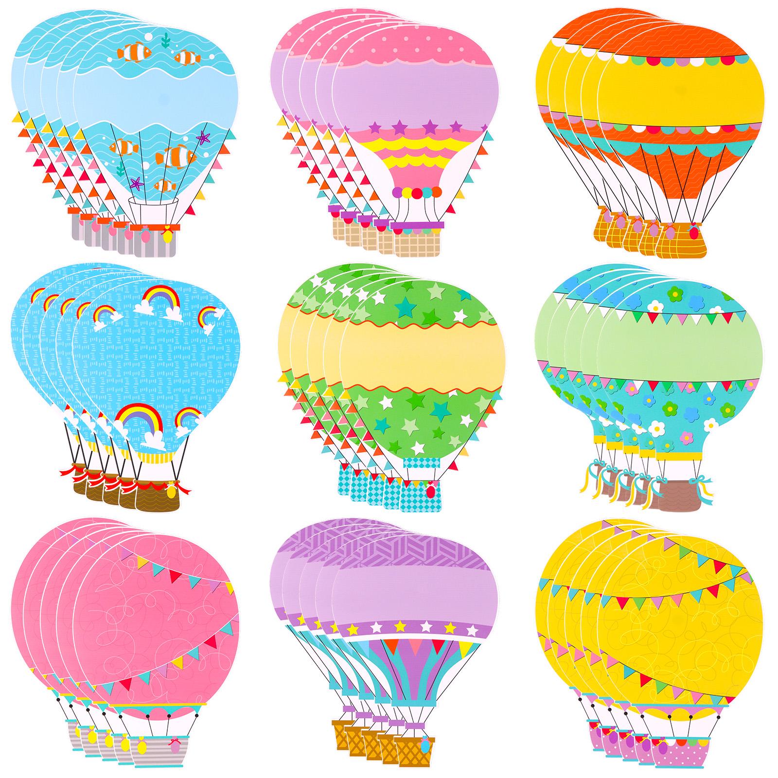 

Yxsjas 45 Pieces Colorful Hot Air Balloons Cutouts Hot Air Balloons Name Tags Labels Classroom Bulletin Board Accents Paper For A