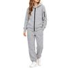 Kids Zip Hoodie and Jogger Pants Set - Two Piece Track Suit, Color Casual Outfit for Boys Girls