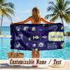 Custom Text Beach Towel, Soft Absorbent Swimming Multi-use TowelGorillaz