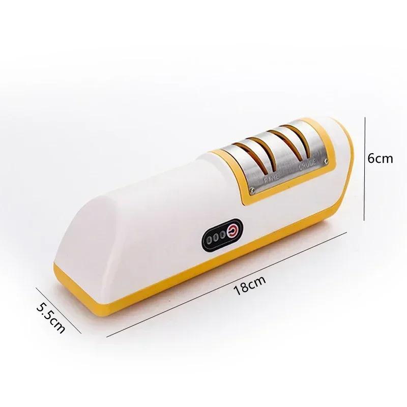 Multifunctional Non-slip Electric Knife Sharpener Automatic Professional Small Knife Sharpener Kitchen Quick Sharpening Tools