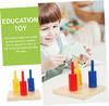 Milisten Color & Shape Sorting Toy Wooden Geometric Stacker Fine Motor Skills & Color Recognition Learning Toy for Toddlers 1+ Year