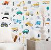 90Pcs Construction Vehicle Wall Decals – Peel  Stick Vinyl Stickers For Kids Room Nursery  Playroom