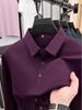 Men's Long Sleeve Polo - Loose Fit, Fashionable Lapel, Versatile Solid Color, Casual T-Shirt for Spring/Autumn