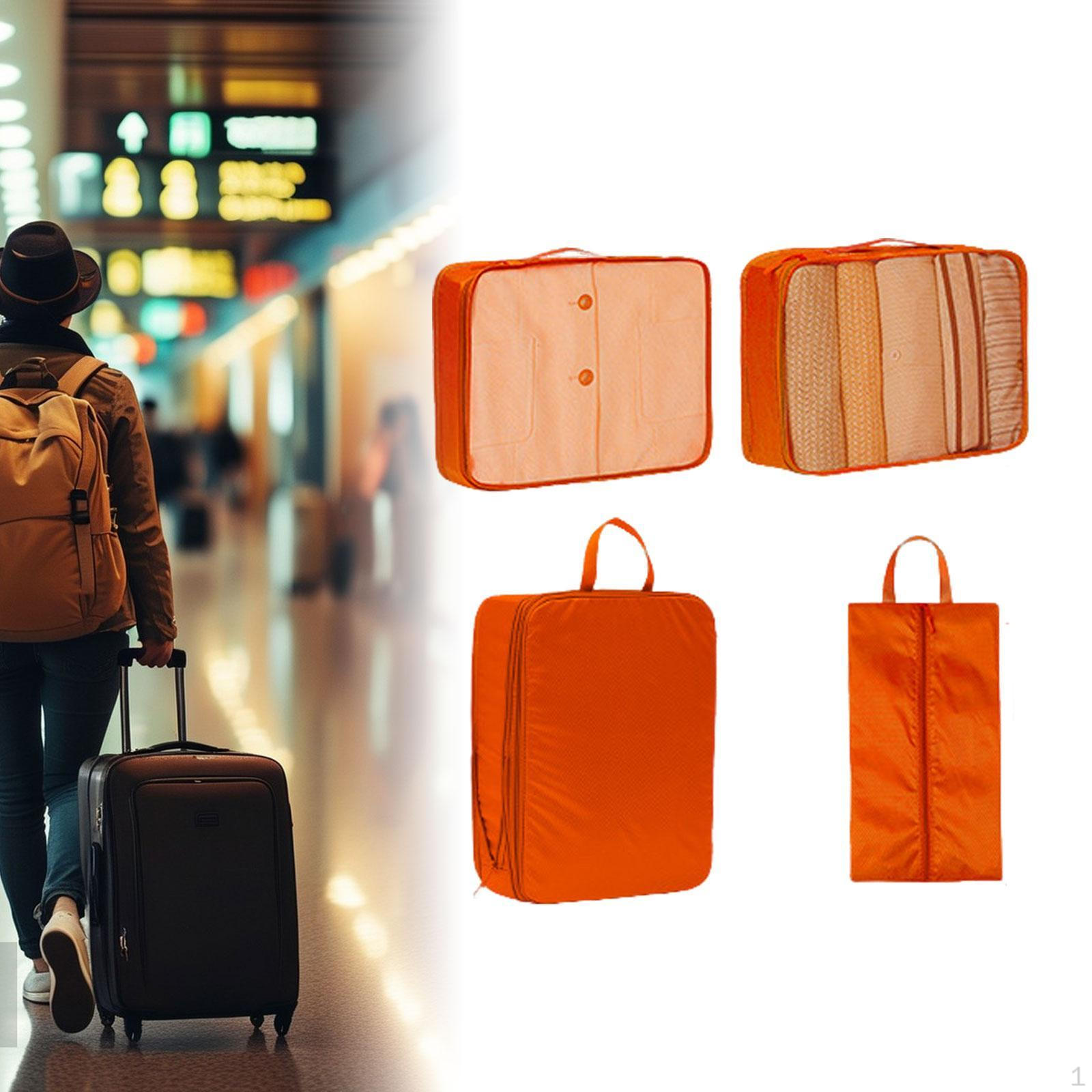 4 Pieces Packing Cubes for Travel Luggage Organizer Shoe Bag Suitcase Organiser Bags Outdoor