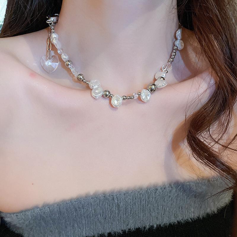 

Women s Versatile Korean Style Titanium Steel Necklace with Non-Fading Pendant