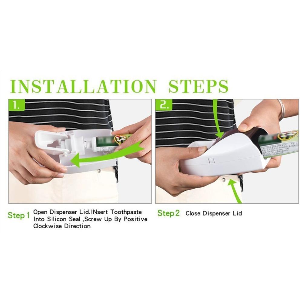 Wall-mounted Design Toothbrush Holder Automatic Dispenser