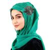 Luxury Rhinestone Chiffon Hijab Scarf Women Muslim Crystal Diamond Headscarf White Wedding Shawl Embroidered Beaded Turban Wrap