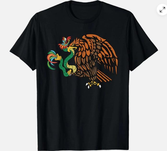 New Limited Quetzalcoatl Aztec Feathered Serpent Eagle Mayan Inca Toltec T-Shirt S