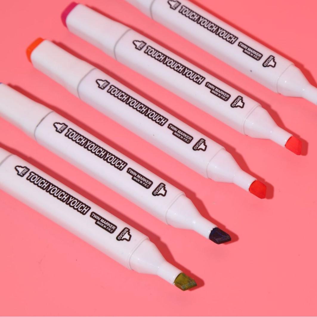 Double-Ended Quick-Dry Alcohol Markers, 48 Colors for Kids