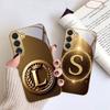Laurel leaf ring gold For Samsung Galaxy S26 S20 FE S21 S22 S23 Plus S24 Ultra S25Ultra S21+  S22Plus Golden glass phone case