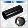 2.25" ID 6" Length 4-Ply Reinforced High Temp Straight Coupler Silicone Reducer Hose Black for Car Intercooler Intake Piping Replacement Car Parts